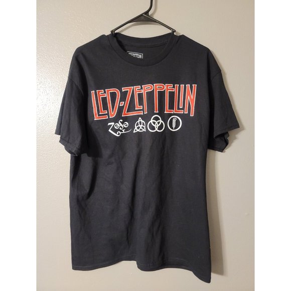 Led Zeppelin LZII Searchlights T-Shirt Uomo - Nero, 100% Cotone, Regular Fit, Taglia S